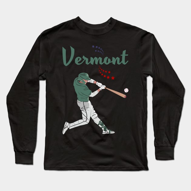 Vermont USA Baseball | America's Sports Cities Long Sleeve T-Shirt by VISUALUV